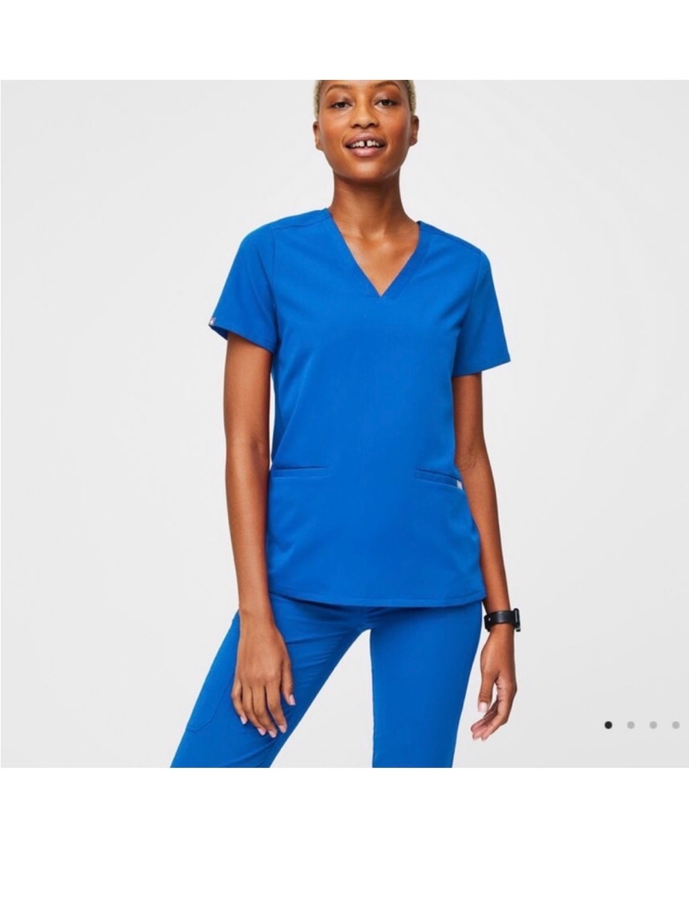 Classic V-Neck Medical Scrub Top in Royal Blue